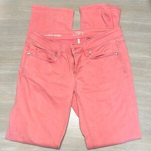 Loft pink modern straight pants